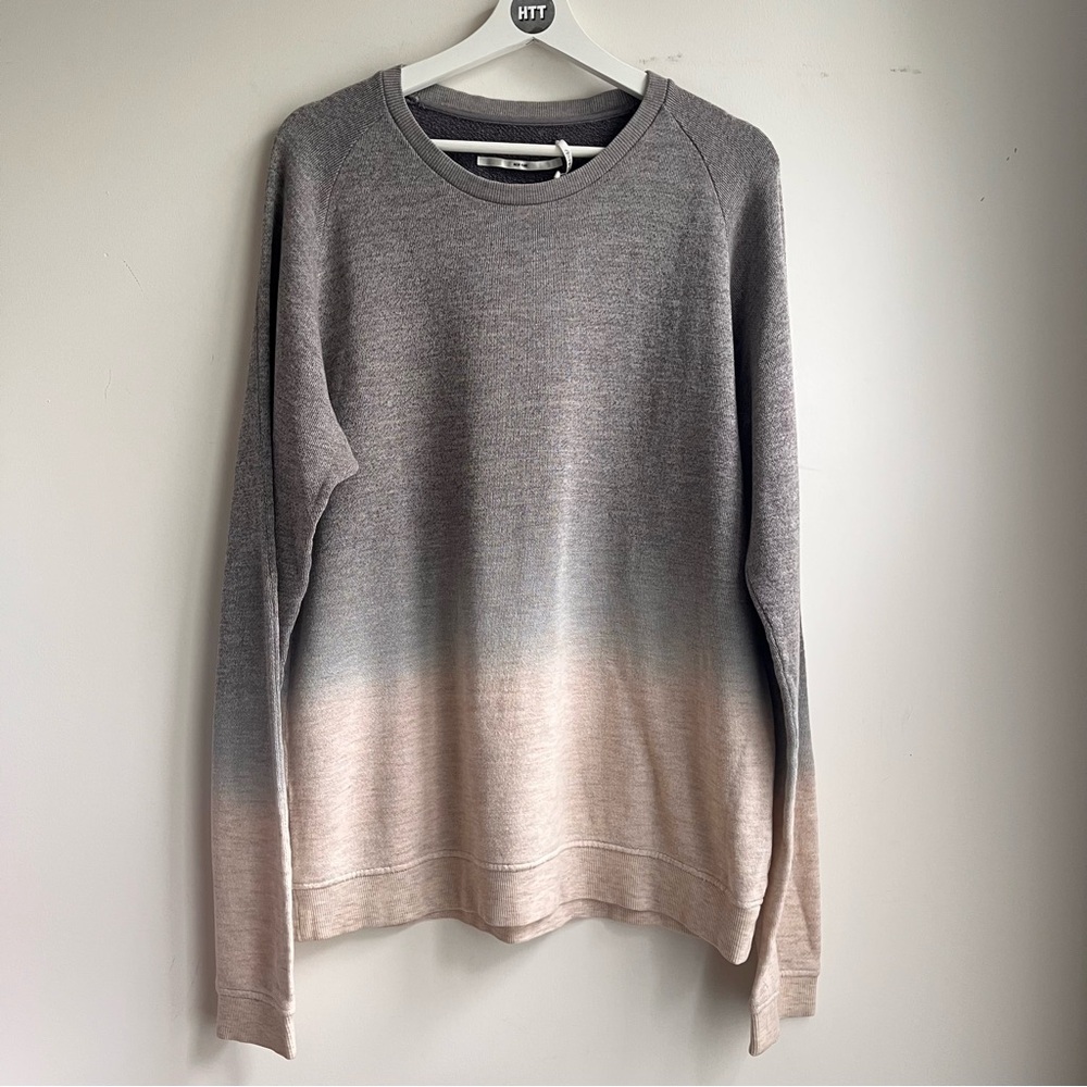 Robert Geller New York Gray/Cream Ombre Knit Sweater